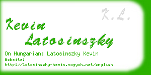 kevin latosinszky business card